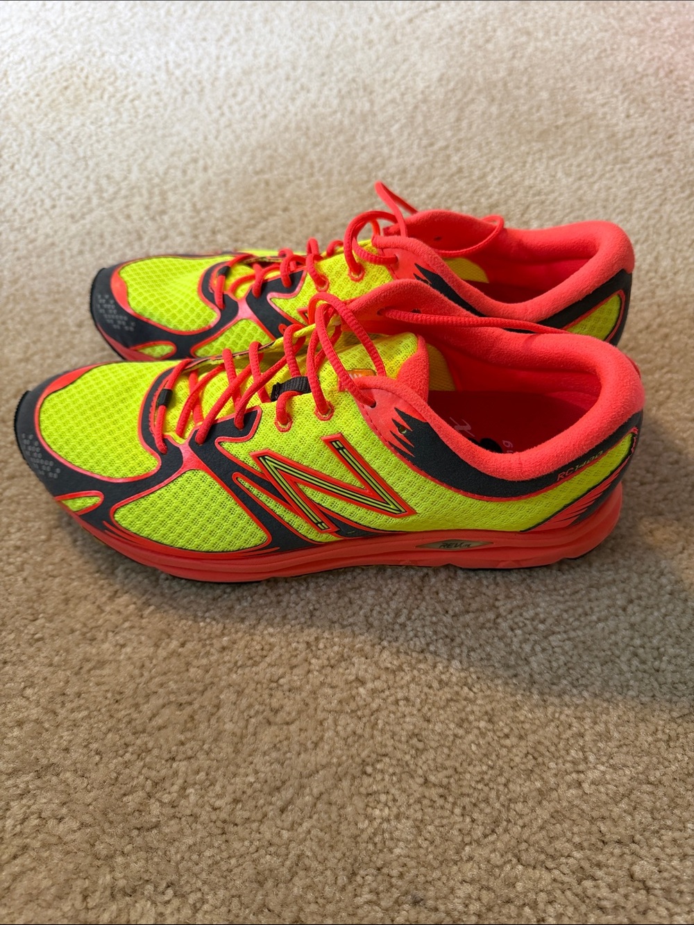 New Balance Neon Yellow & Coral Women's Running Shoes